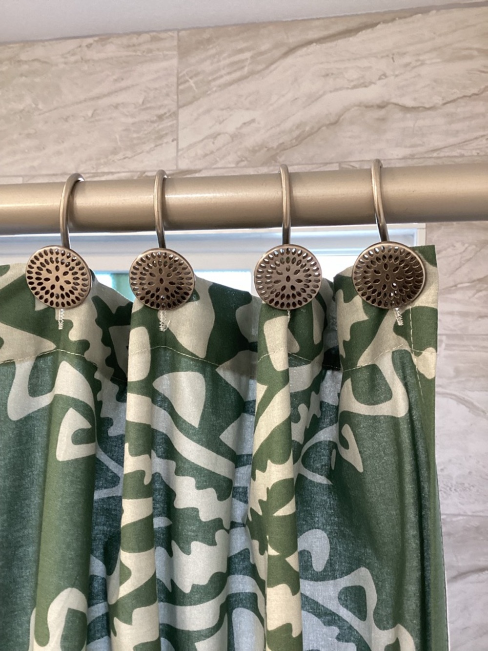 Target Set of 12 Brushed Nickel Medallion Shower Curtain Hooks